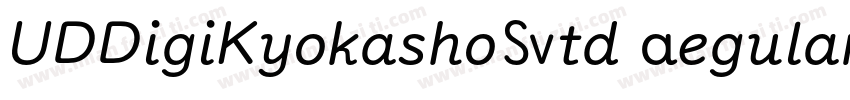 UDDigiKyokashoStd Regular字体转换